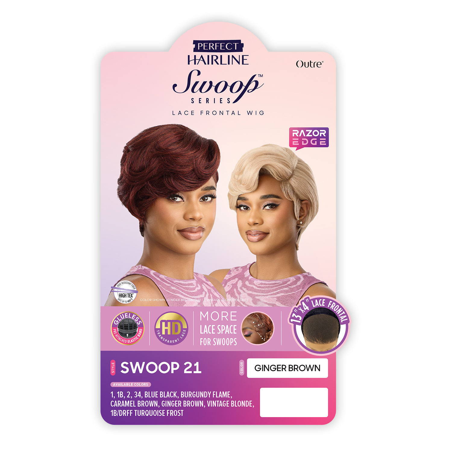 Outre HD Lace Frontal Wig Perfect Hairline Glueless Fully Hand-Tied 13X4 Swoop Series Swoop21