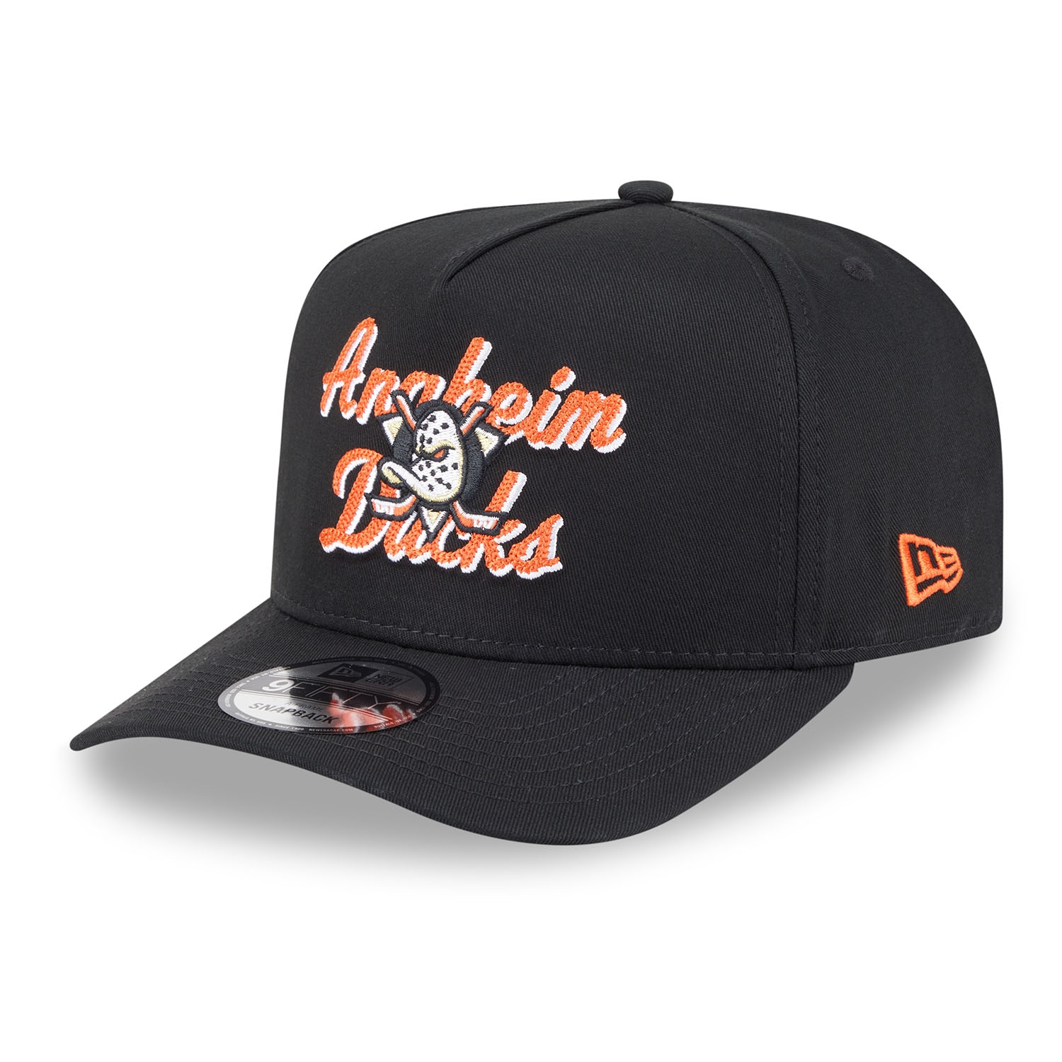 Anaheim Ducks NHL Chainstitch 9FIFTY A-Frame Snapback Cap Black