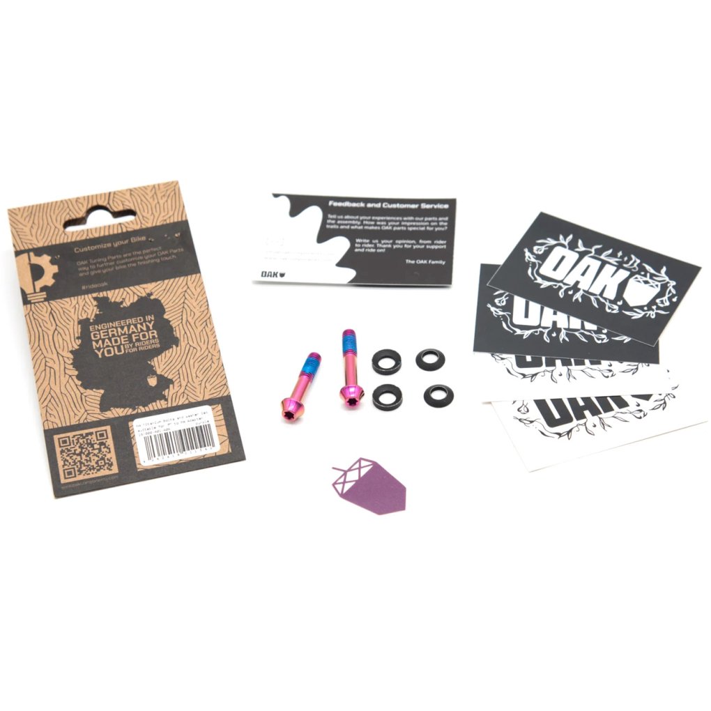 OAK Components Titanium Bolts - M6x30mm / M6x35mm - black