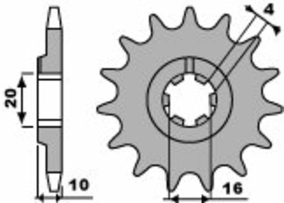 PBR Steel Standard Countershaft Sprocket 2066 - 520Ref: Pbr01182A / 1077531001