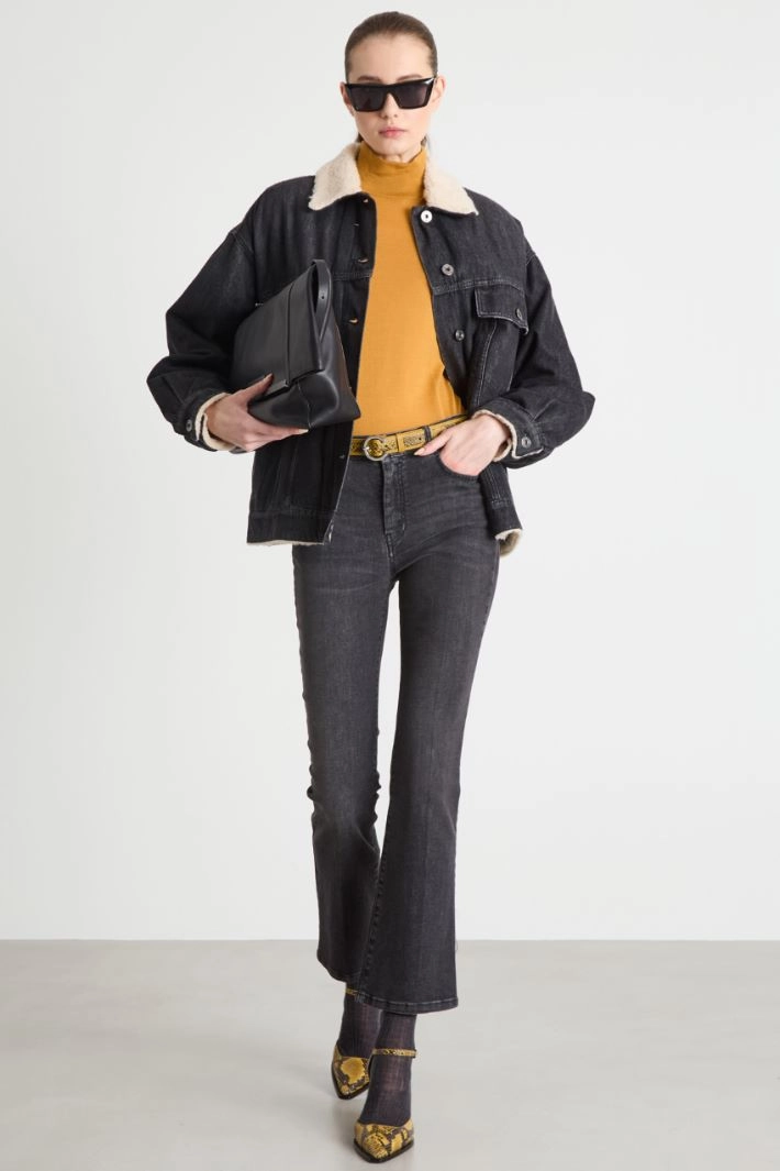 Flared jeans - BLACK