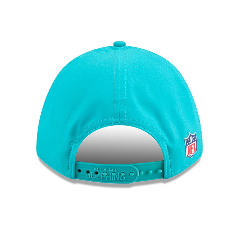 Miami Dolphins 2025 NFL On-Field Sideline 9FORTY M-Crown Cap Aqua
