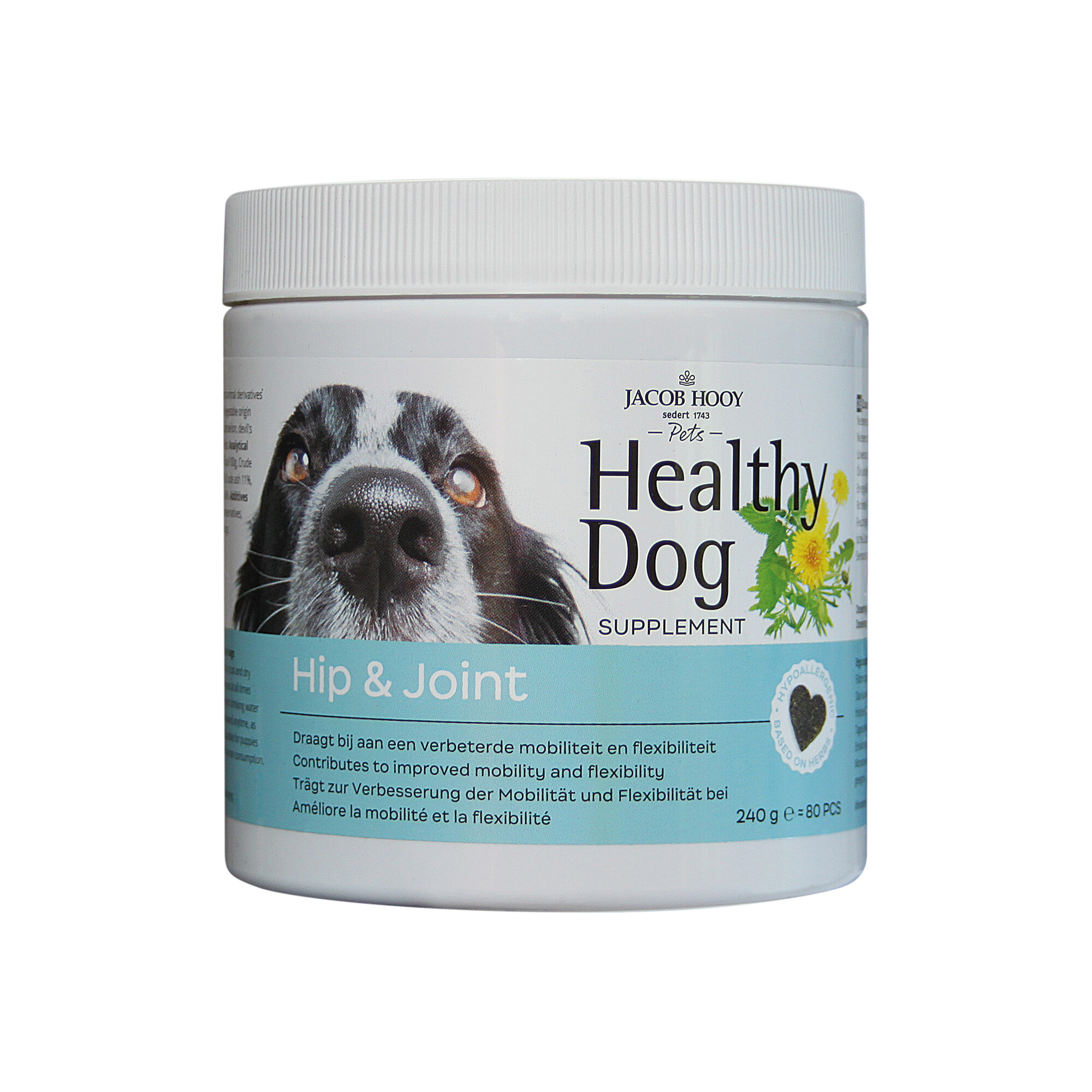 Jacob Hooy Healthy Dog Hip & Joint - 80 pieces
