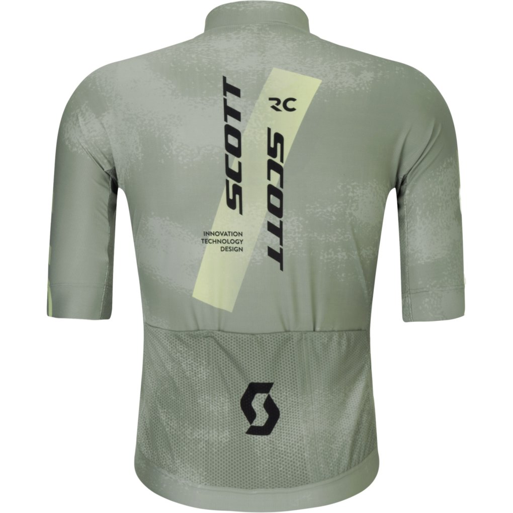 SCOTT RC PRO Short Sleeve Jersey Men - spray grey/acid yellow
