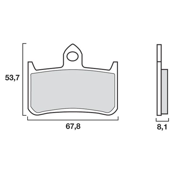 Plaquettes de freins Brembo Organique avantRef : 07HO2807