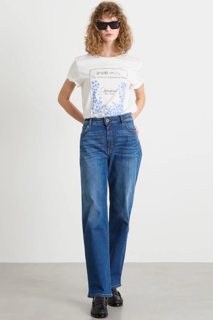 Oversized-print T-shirt - WHITE