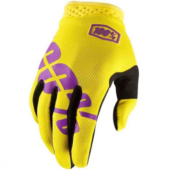 Gants cross 100% ITRACK 2024 - JauneRef : CE1201