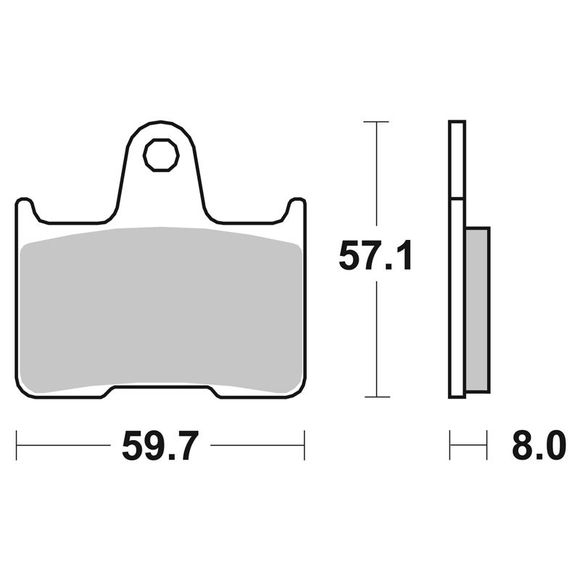 SBS 715HF Organic Rear Brake PadsRef: 715HF / 715000