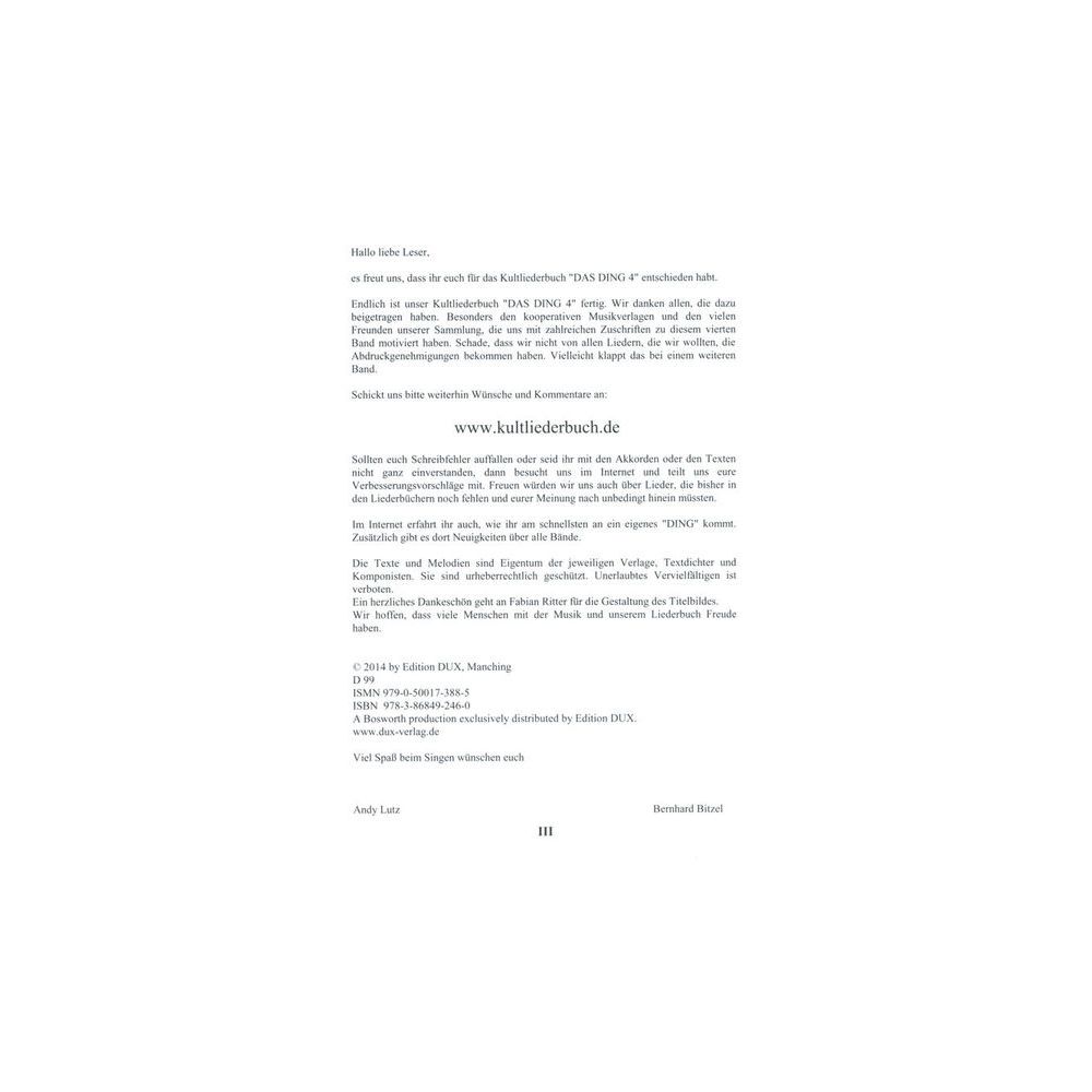 Edition Dux Das Ding 4 – Thomann Ireland