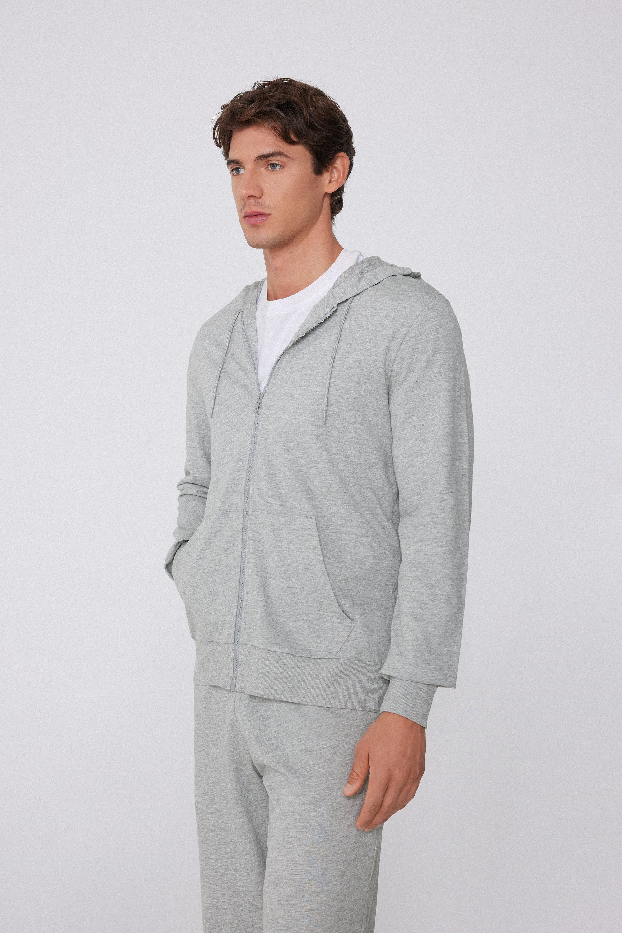 Long-Sleeved Zip-Up Hoodie