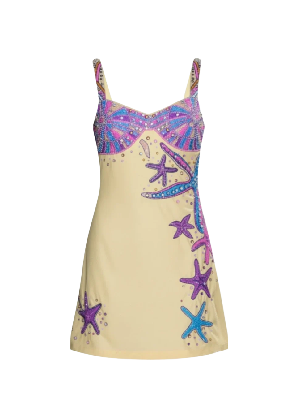 Crescent Shell Mini Dress Multi Colour