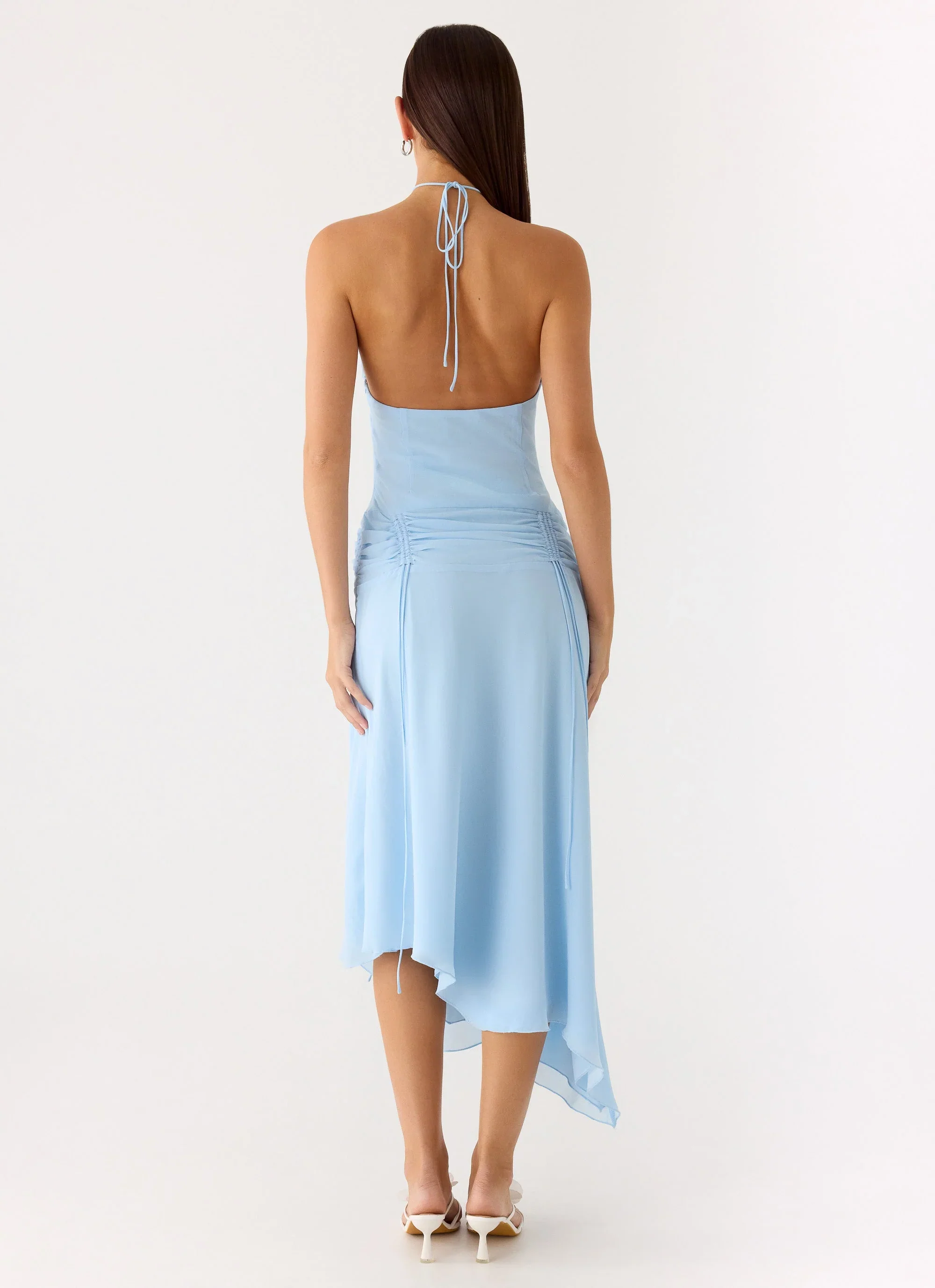 Becerra Chiffon Midi Dress - Blue