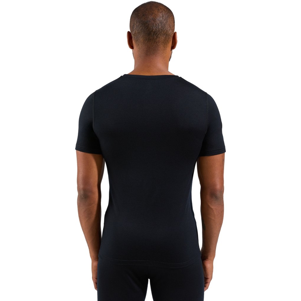 Odlo Natural Merino 200 Crew Neck Base Layer T-Shirt Men - black