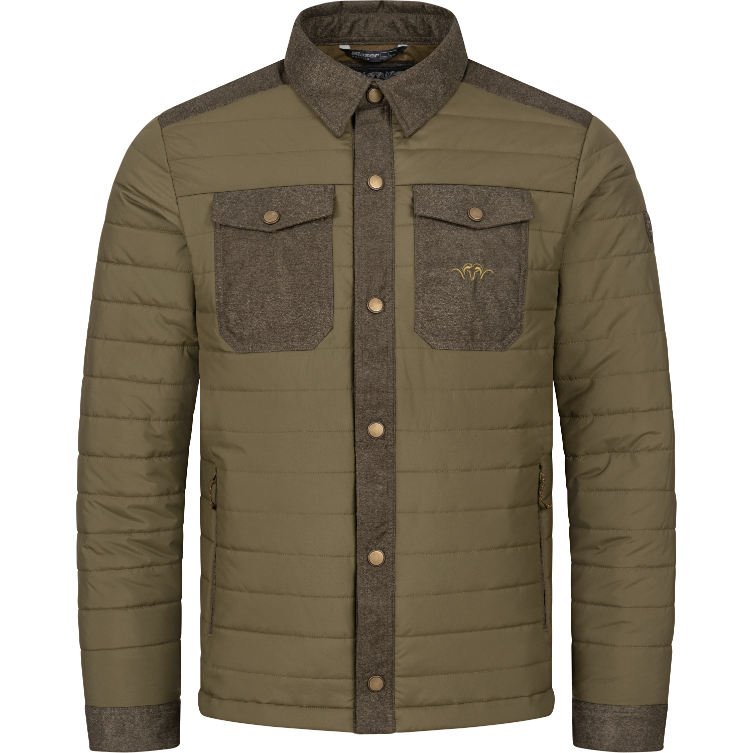 Ron Insulation Shacket Quilted Jacket Men (Dark Olive)