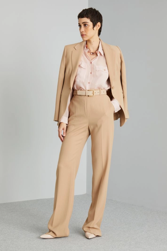 Single-button blazer - BISCUIT