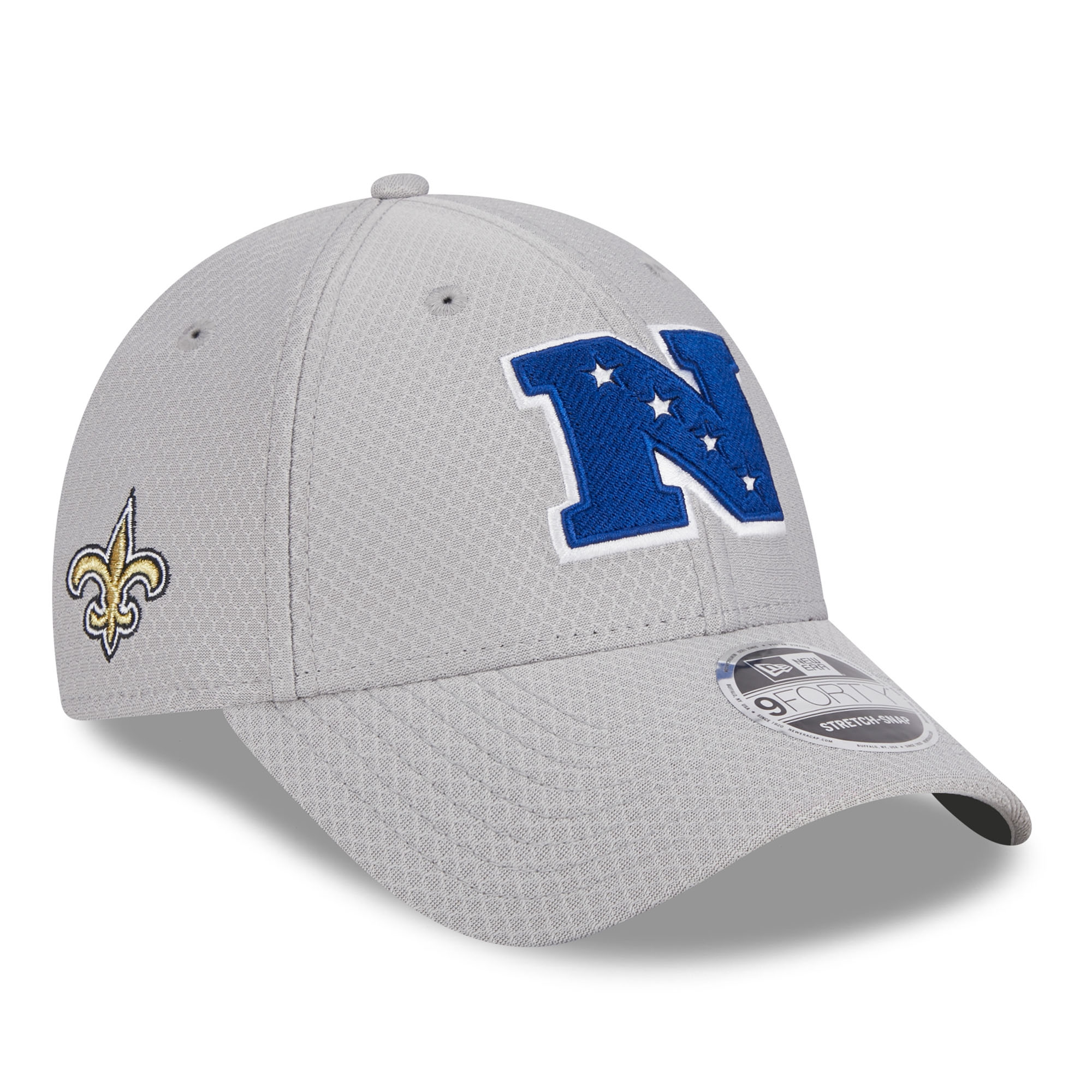 New Orleans Saints NFC 2024 Pro Bowl New Era Stretch-Snap 9FORTY NFL Cap Gray