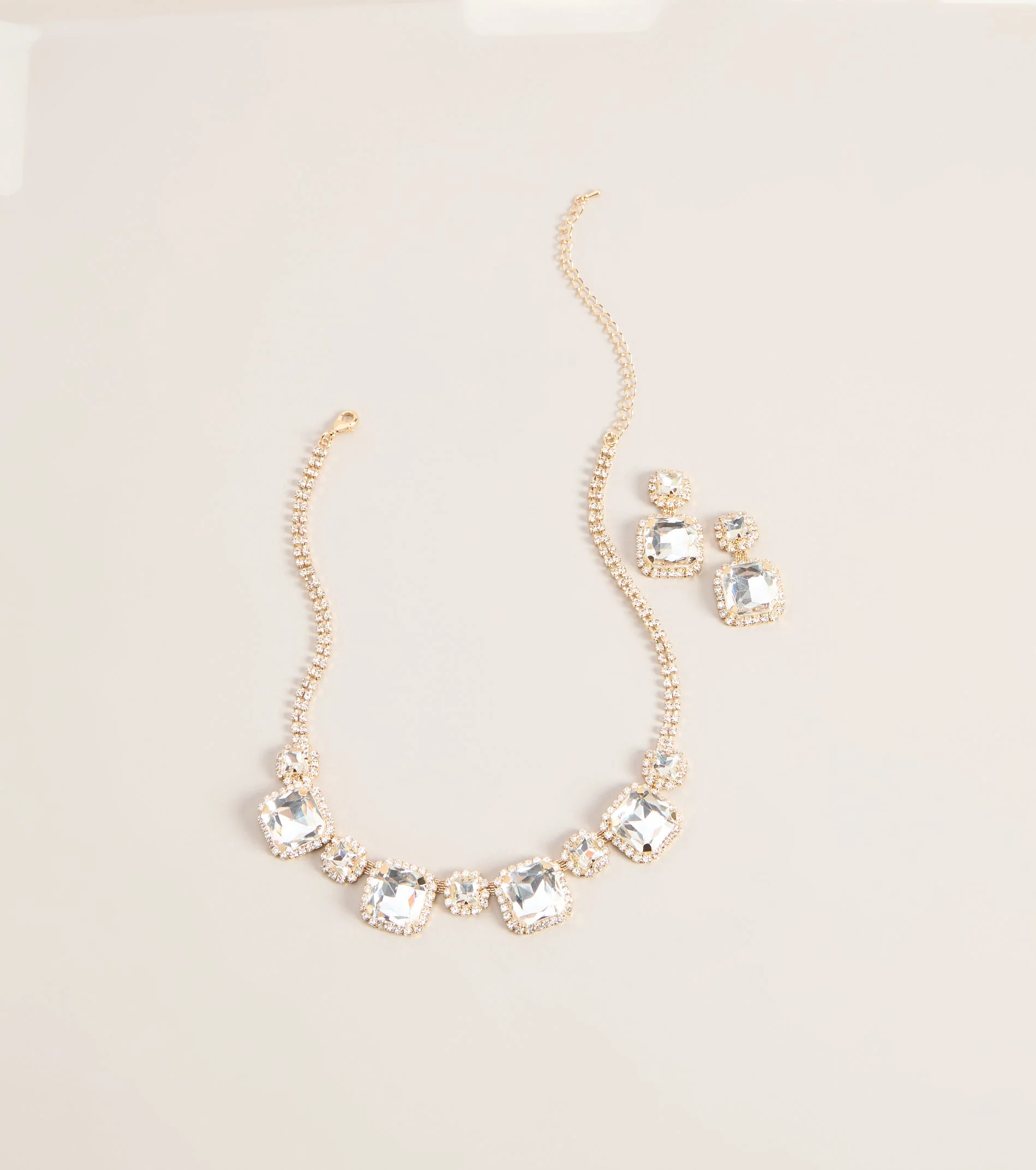 Grand Entrance Rhinestone Jewelry Set
