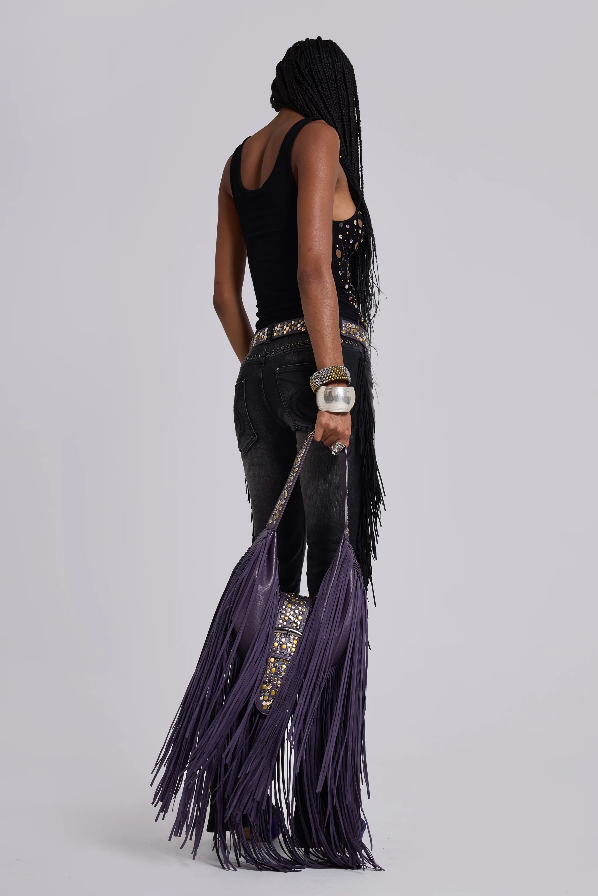 Addison Sequin Vest Top in Midnight