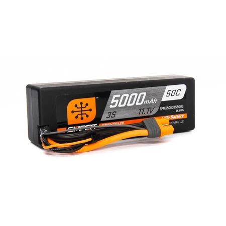 SPMX50003S50H3 5000mAh 3S 11.1V 50C Smart LiPo Hardcase; IC3 Spektrum