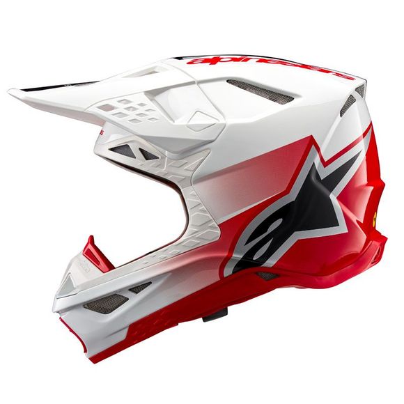 Alpinestars SUPERTECH S-M10 cross Helmet - UNITE 2023 - Red / WhiteRef: AP3235