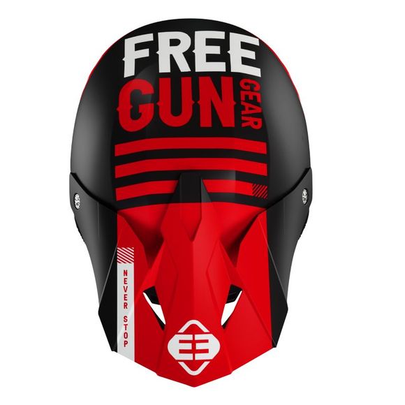 Casque cross Shot by Freegun XP-4 DANGER RED MATT 2022 - RougeRef : FRG0351