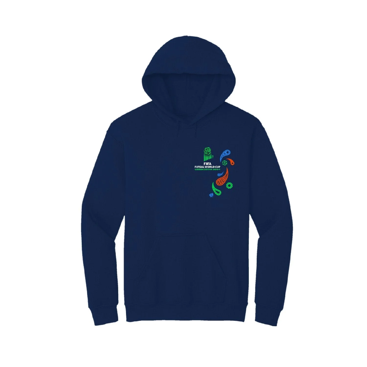 World football competition Futsal World Cup Uzbekistan 2024™ Blue Linear Graphic Hoodie - Unisex