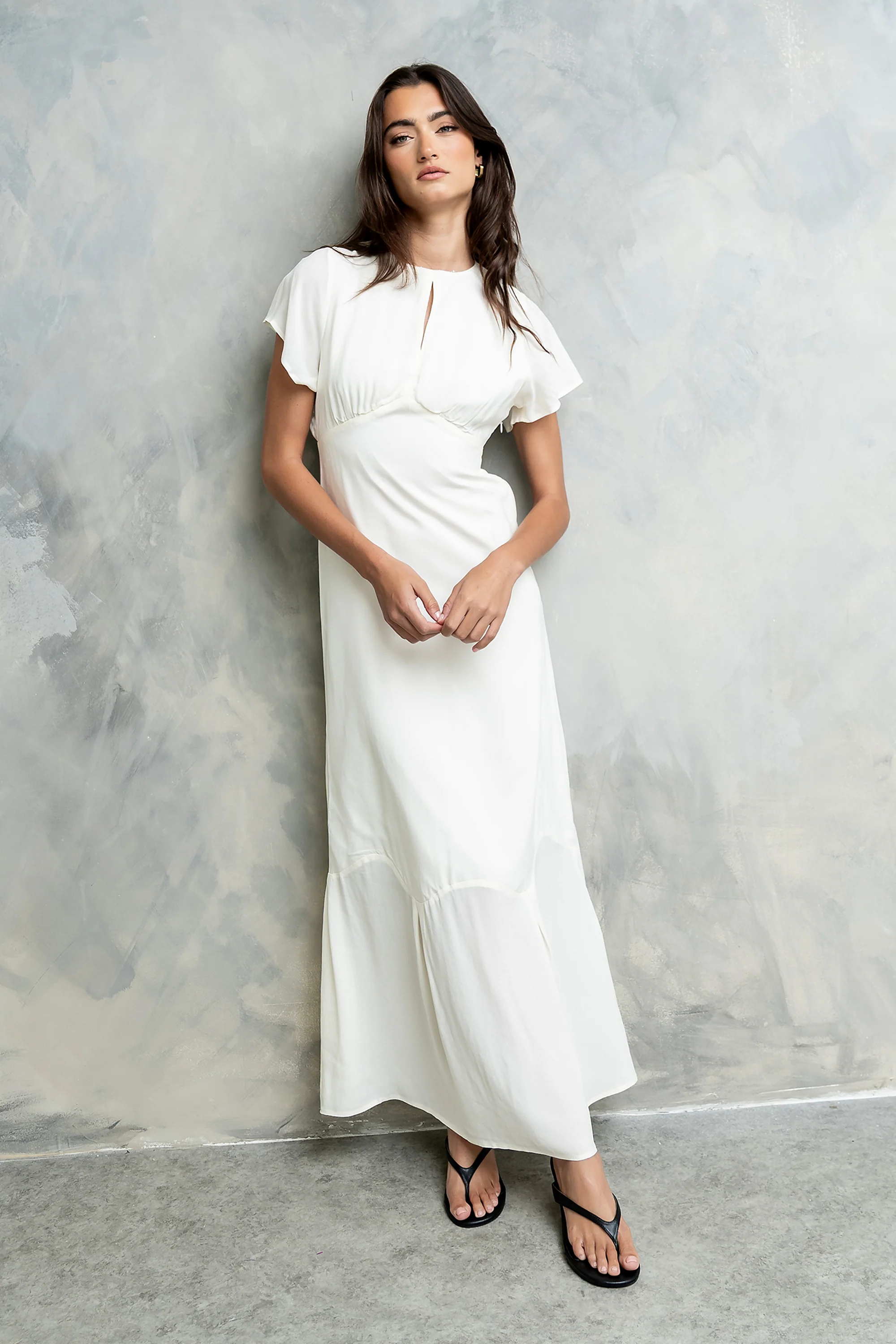 Malia Maxi Dress in Off White