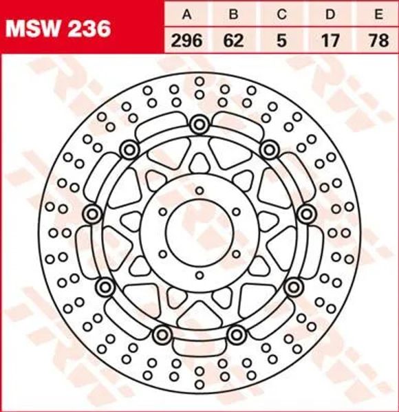 TRW Round Brake Disc 17100946Ref: TRW00209A / 17100946