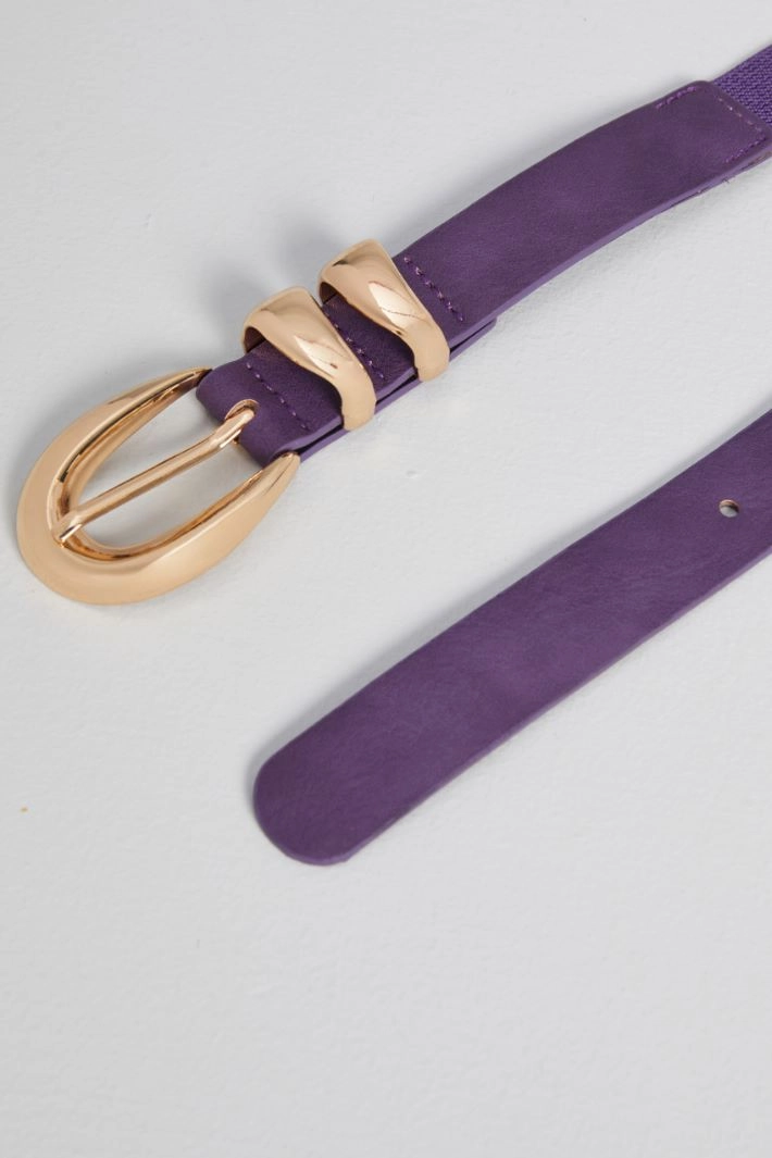 Belt with oval buckle - VIOLET