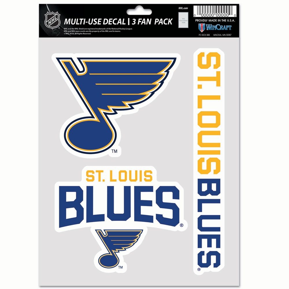 St. Louis Blues Multi-Use NHL Decals Set (3 Pcs.)