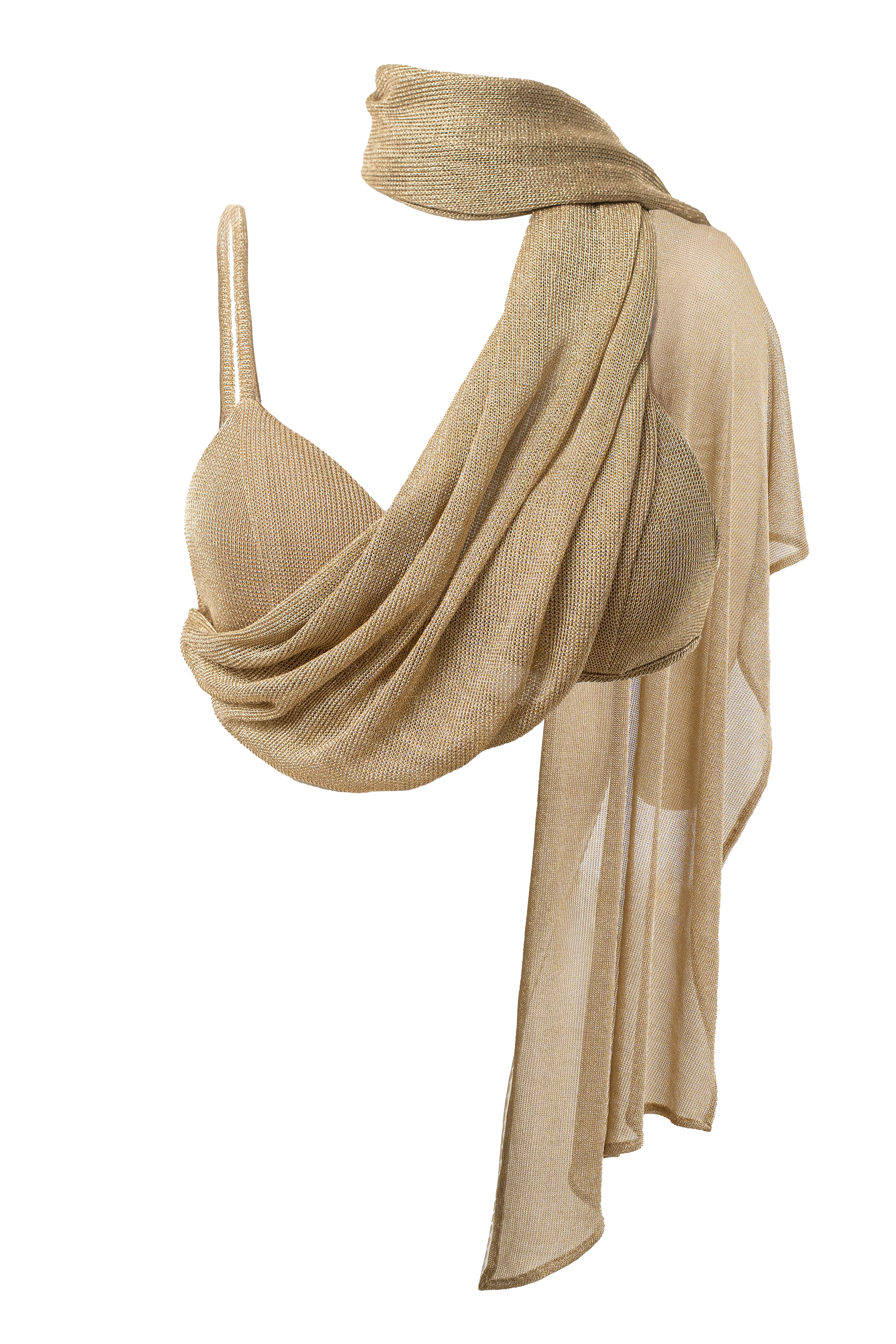 Gold Nocturne Draped Top