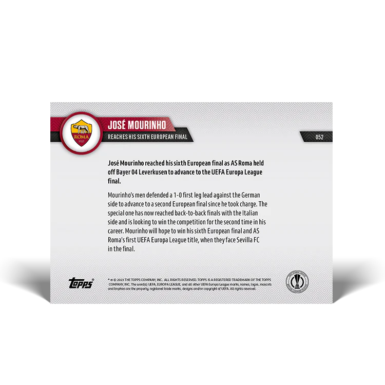 Topps UK - Reaches his sixth European final - EL TOPPS NOW® Card #52