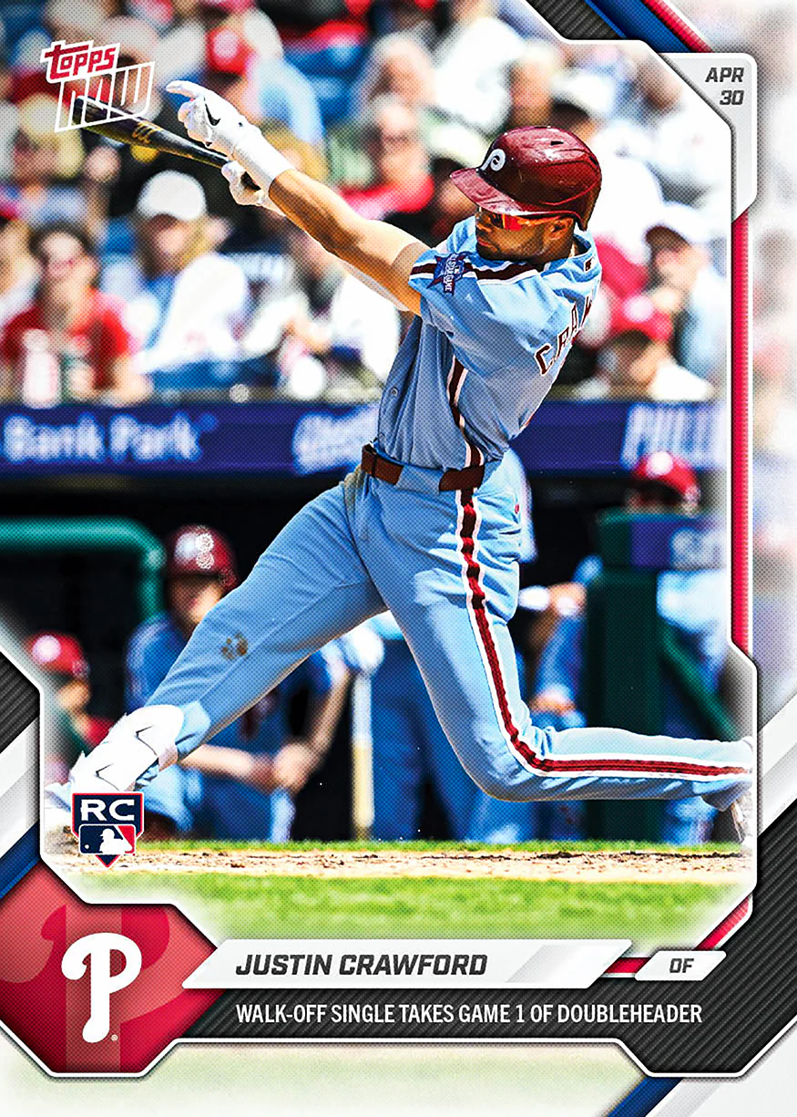 Justin Crawford - 2026 MLB Topps NOW® - Card 145 - PR: 1232