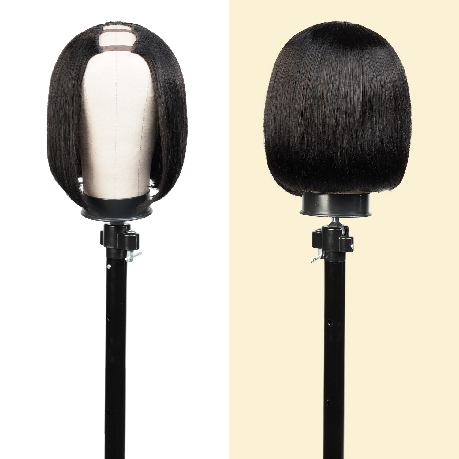 Diva Queen Virgin Human Hair U-Part Clip Wig Bob Straight 12