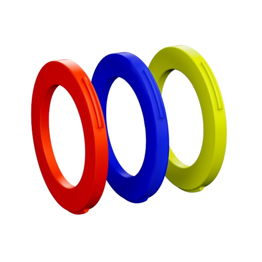 Magura Brake Caliper Cover Set 2-Piston - MT4/MT6/MT8 from MY2015 (6 pieces) - 2701239 - blue / neon red / neon yellow
