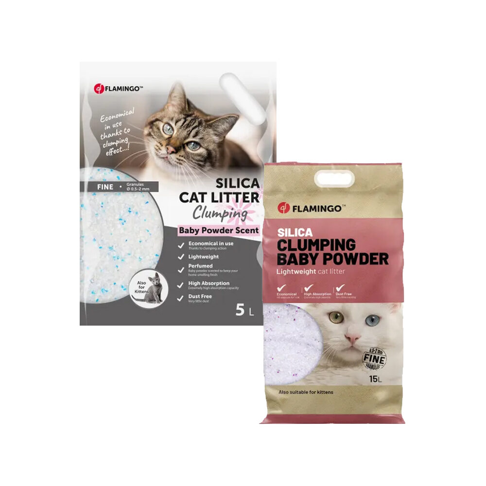 Flamingo Cat Litter Silica - 15 L