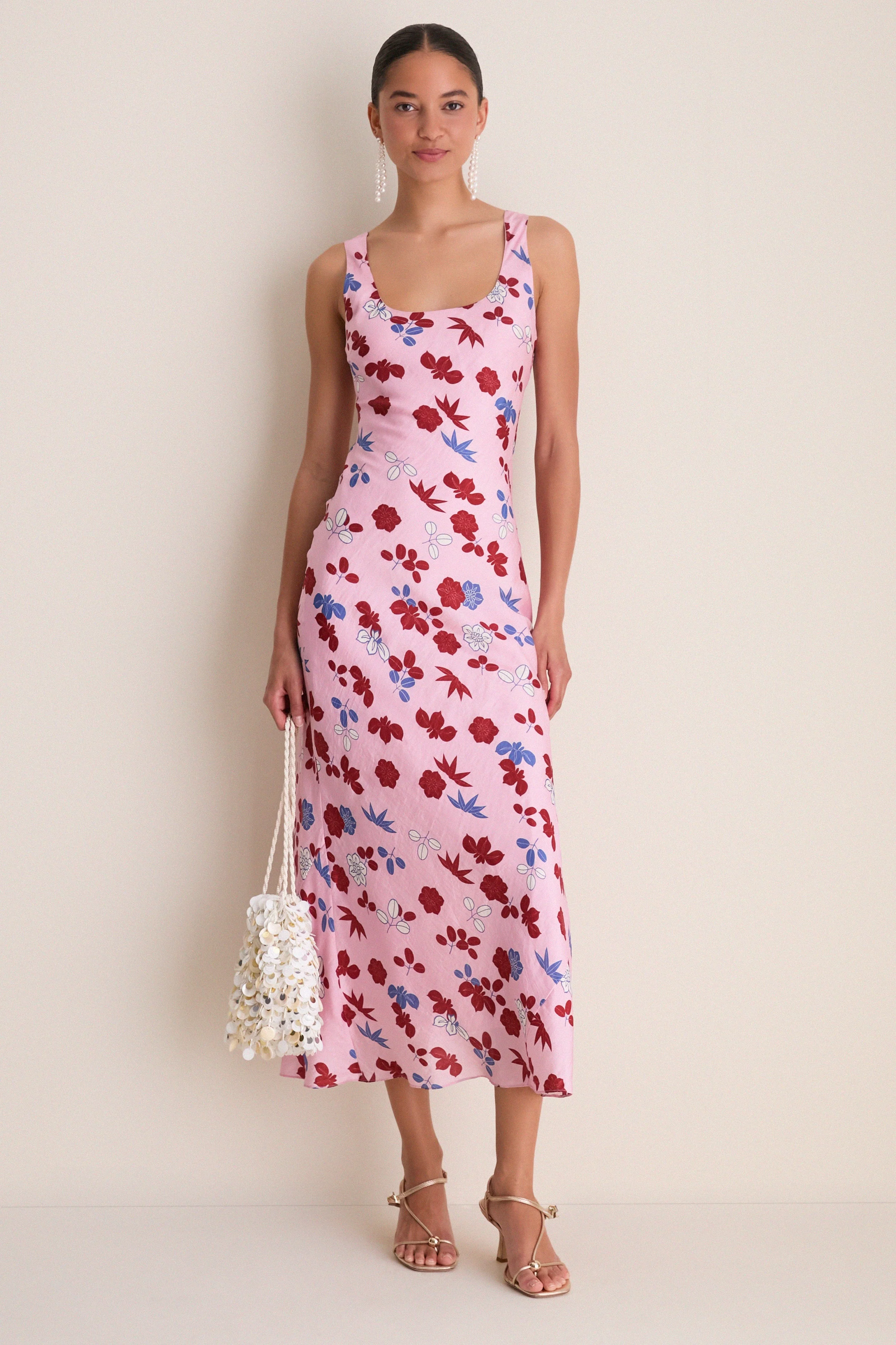 Light Pink Adele Tutu Bloom Silk Dress