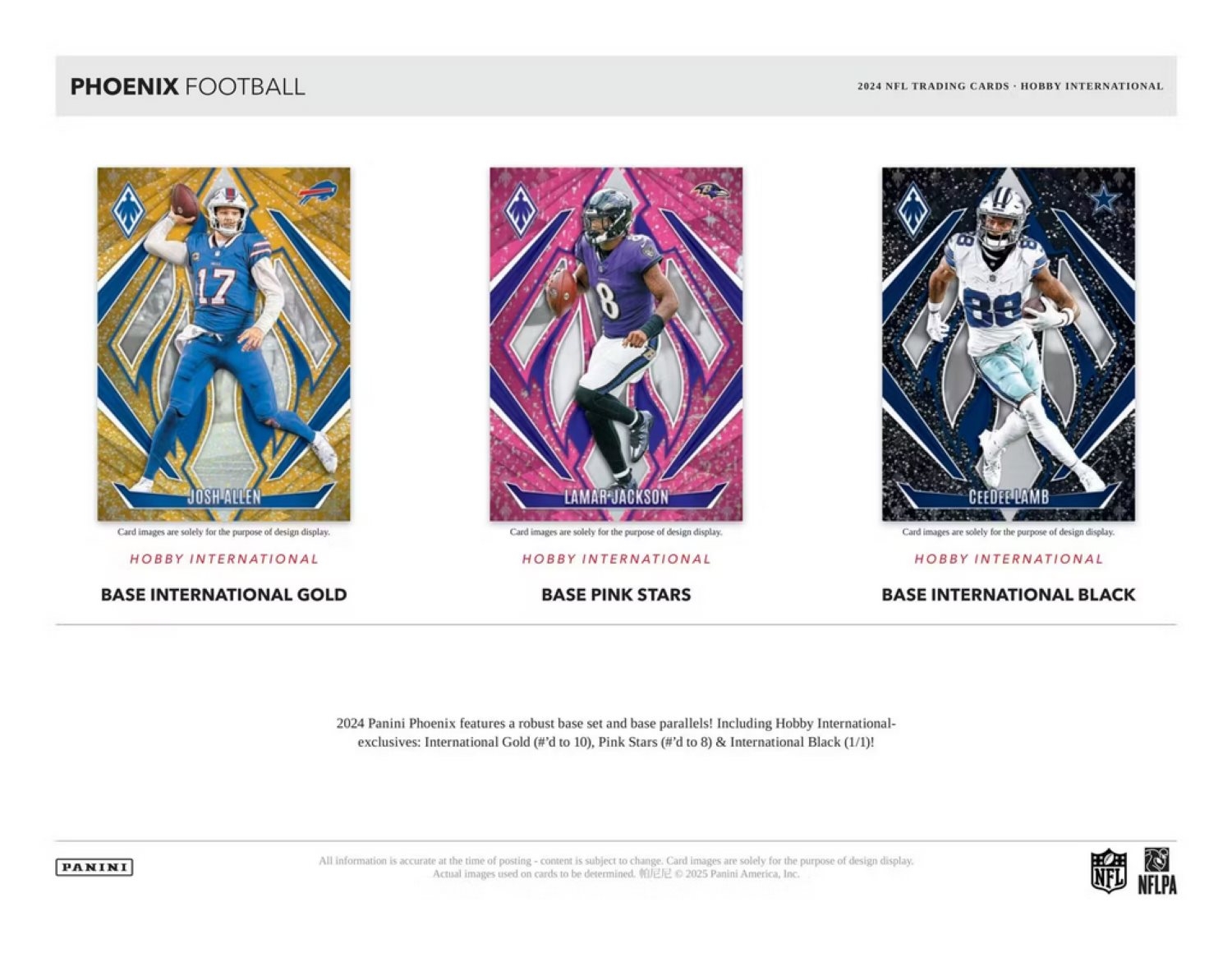 2024 Panini Phoenix Football NFL International Mega Box