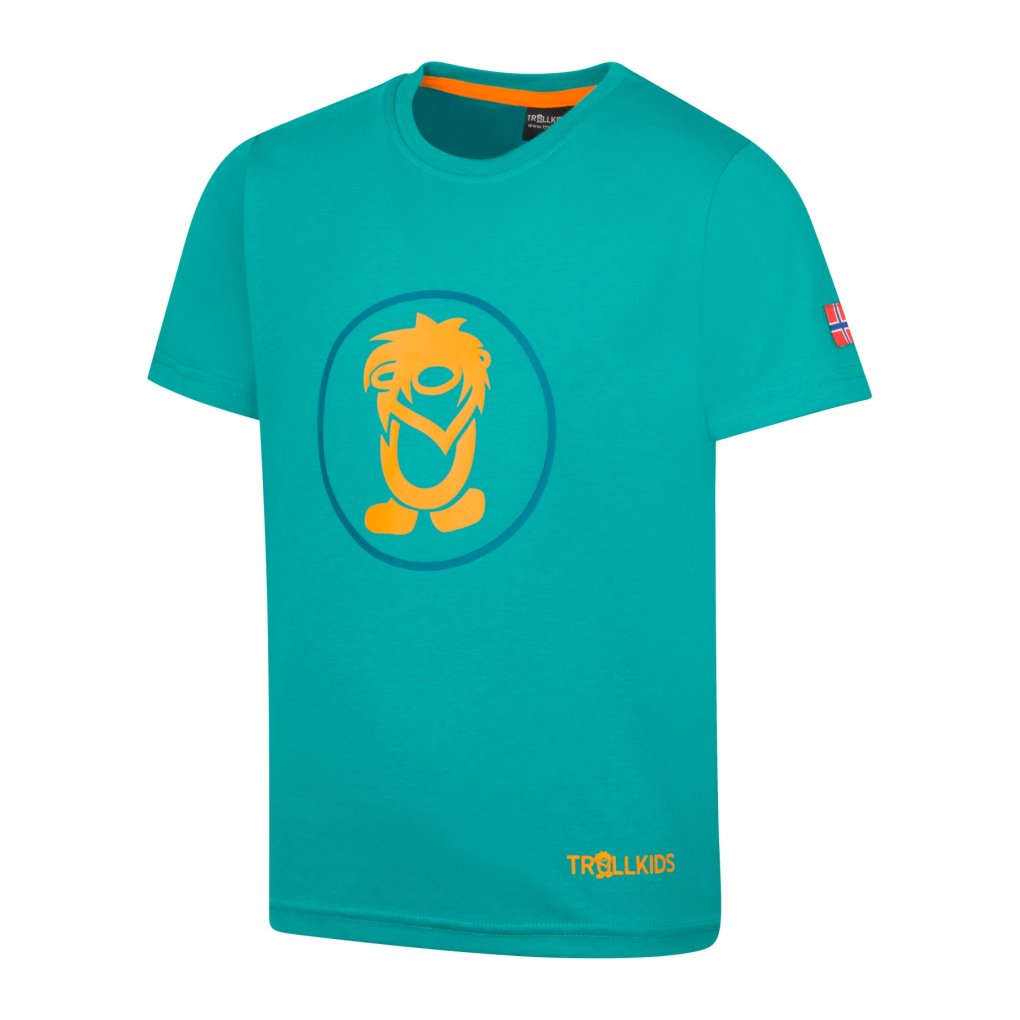 Trollkids Troll T-Shirt Kids - Sea Green/Sahara Sunset