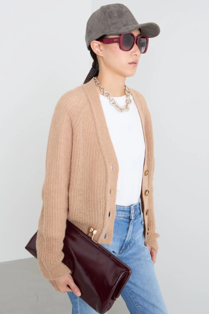 Velvet-effect baseball cap - GREY