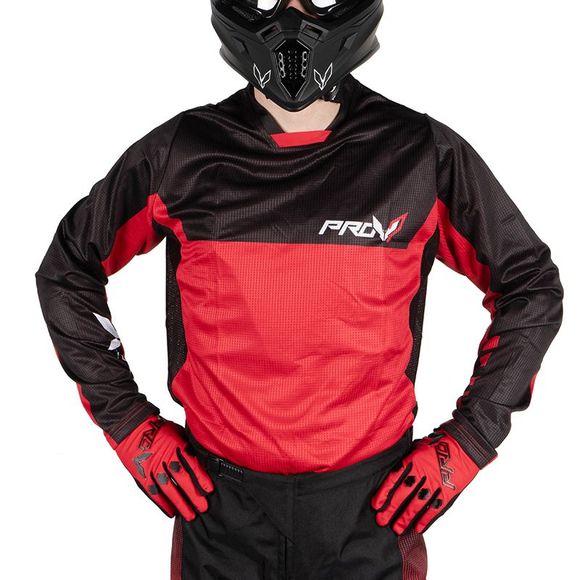 Maillot cross Prov HOLESHOT RED 2026 - Noir / RougeRef : POV0052