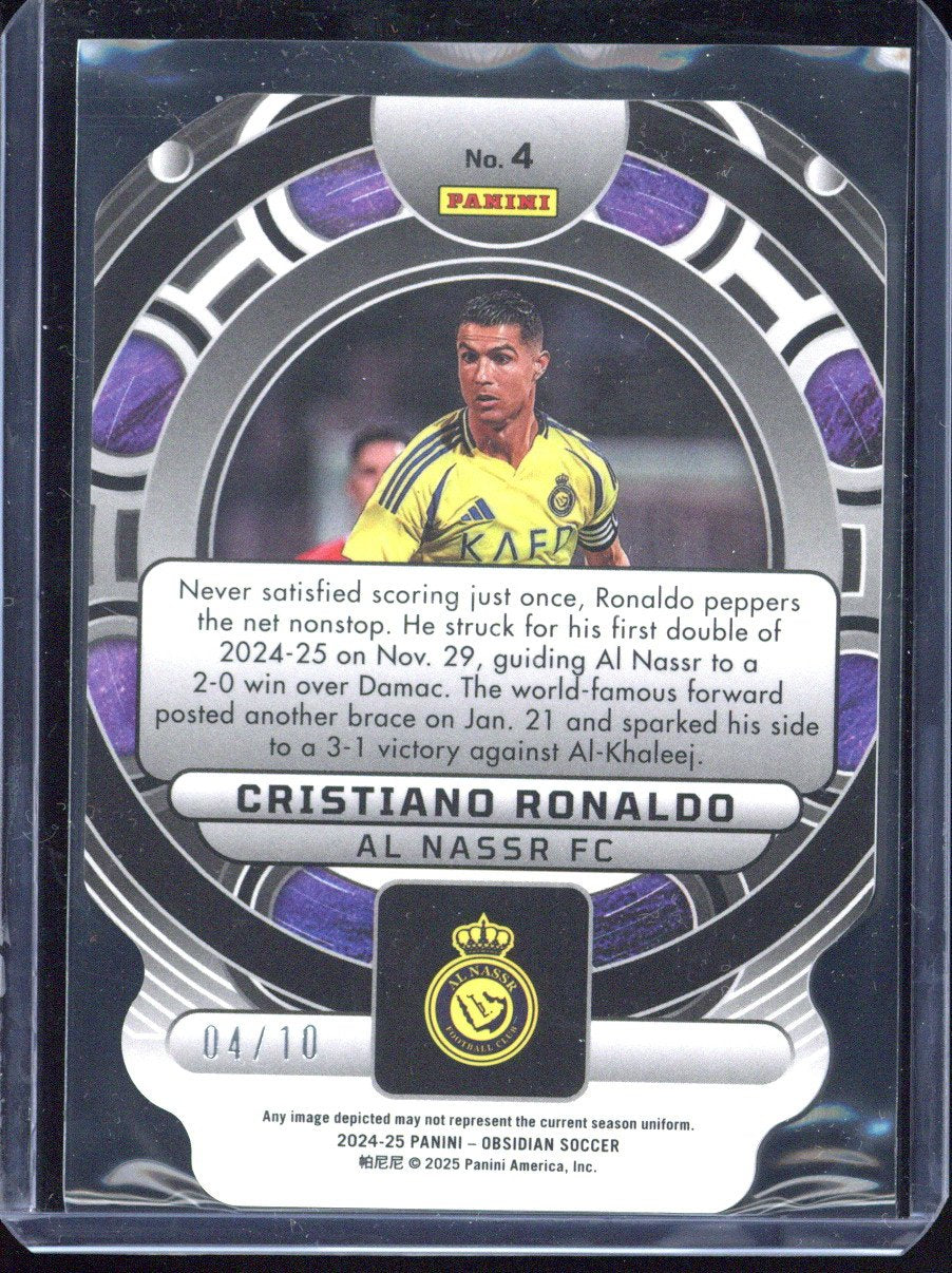 2024-25 Panini Obsidian Cristiano Ronaldo Orbital Yellow /10 #4
