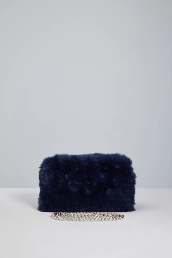 Bag in soft and warm fabric - NIGHT BLUE SILVER