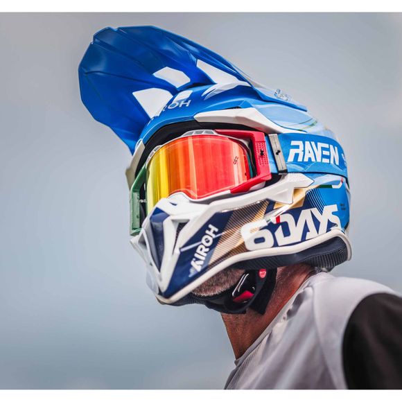 Casque cross Airoh WRAAAP - 6DAYS ® ITALIA 2025 2025 - Bleu / BlancRef : AR1538