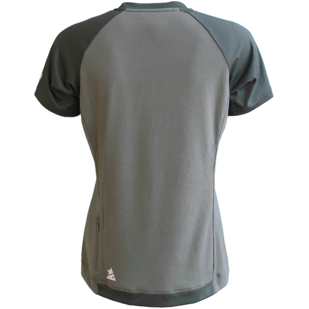 Zimtstern PureFlowz Short Sleeve Shirt Women - Dusty Olive/Forest Night