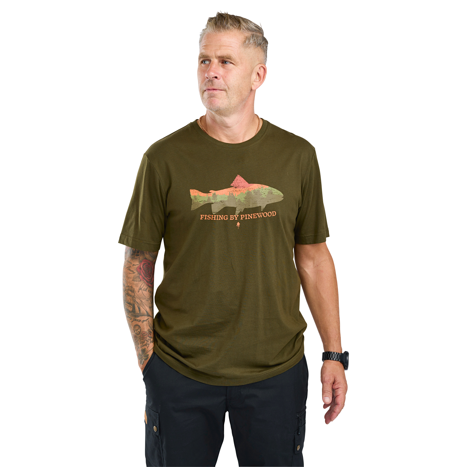 Pinewood Fish T-Shirt Men (Green)