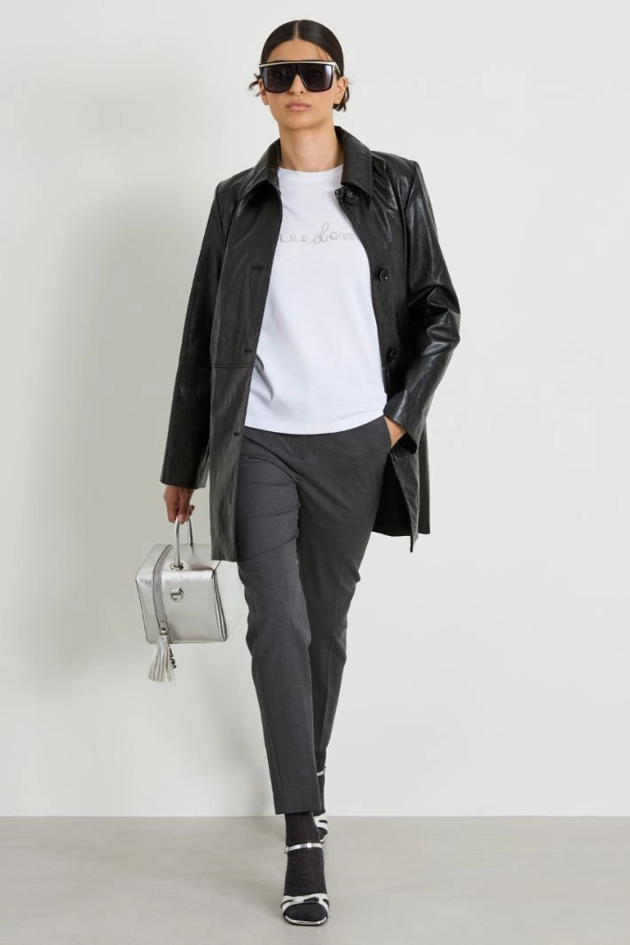 Wool canvas trousers - DARK GREY