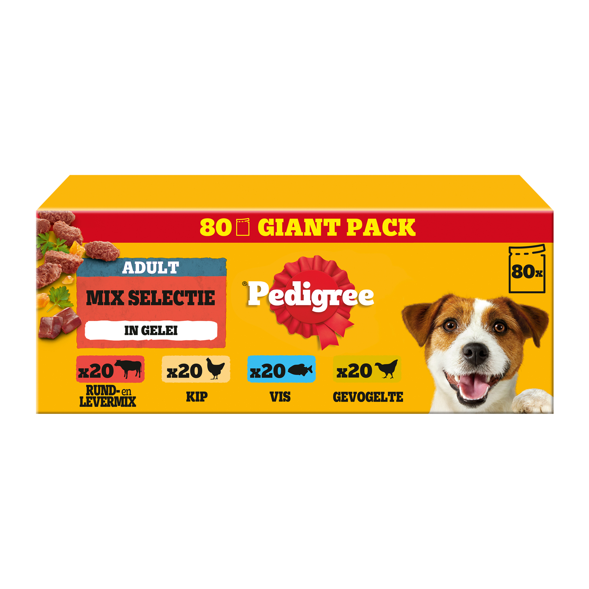 Pedigree Adult Selection in Jelly Pouches - 80 x 100 g