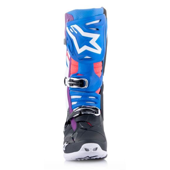 Alpinestars TECH 10 cross boots - SUPERVENTED - BLACK / ENAMEL BLUE / PURPLE / WHITE 2023 - Black / BlueRef: AP12711