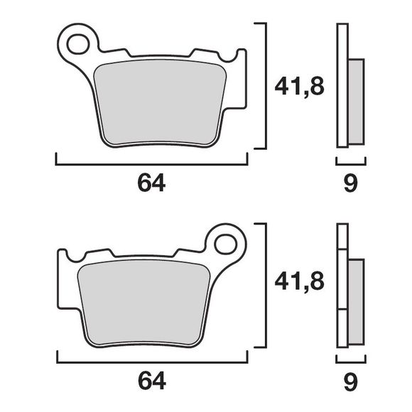 Plaquettes de freins Brembo Organique ArrièreRef : 07BB27TT